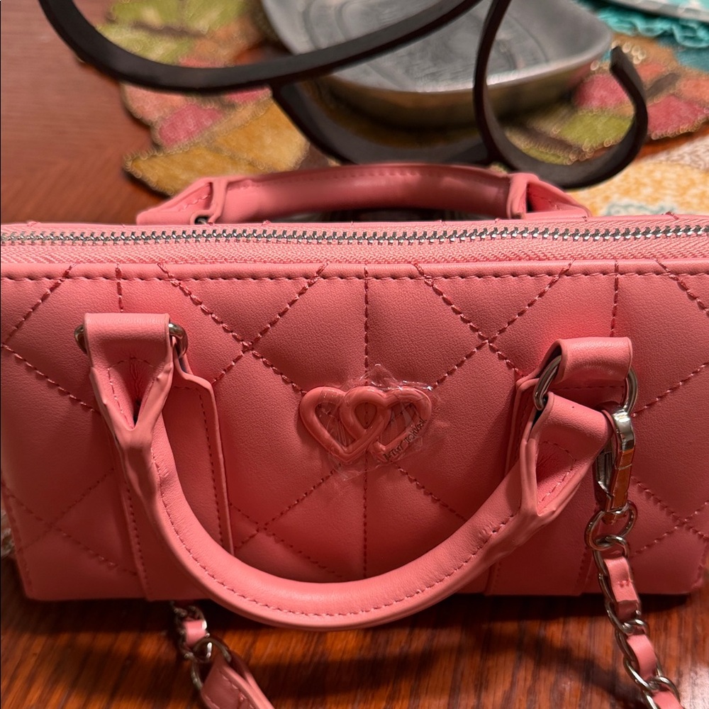 Pink Quilted Handbag betsy Johnson brand new
